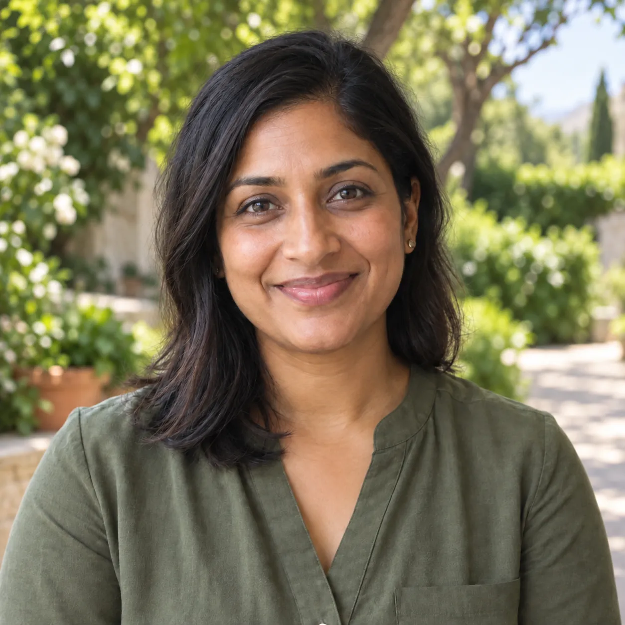 AI-generated portrait for Maya Patel
